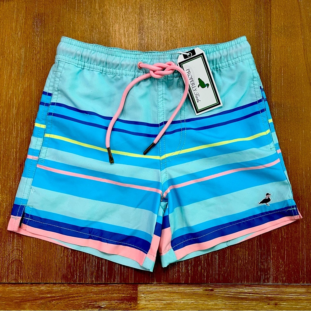 NWT Properly Tied Boys Swim Trunks